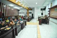 Sekdaprov Sumut Togap Simangunsong mengunjungi Dinas Penanaman Modal dan Pelayanan Terpadu Satu Pintu (PMPTSP) Sumut, Jalan KH Wahid Hasyim, Medan, Jum'at (12/9/2025).