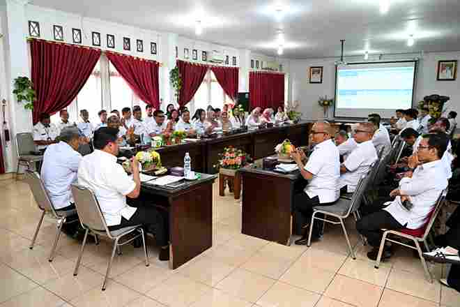 Sekdaprov Sumut Togap Simangunsong mengunjungi Dinas Perumahan dan Permukiman Provinsi Sumut di Jalan AH Nasution, Medan, Rabu (10/9/2025).