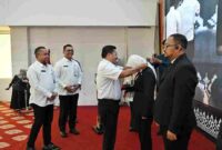 Sekretaris Daerah Provinsi Sumatera Utara (Sumut) Togap Simangunsong membuka Pelatihan Kepemimpinan Administrator (PKA) Angkatan III, IV, V dan Pelatihan Kepemimpinan Pengawas (PKP) Angkatan I di Aula Badan Pengembangan Sumber Daya Manusia (BPSDM) Sumut Jalan Ngalengko Medan, Rabu (3/9/2025). 