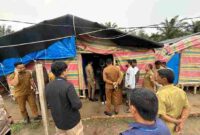 Camp pengungsi Rohingya di Desa Seuneubok Rawang, Kecamatan Peureulak Timur, Aceh Timur.