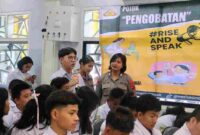 Kegiatan Dialog Interaktif Rise and Speak di dua sekolah, yakni SMA Kemala Bhayangkari 1 Medan dan SMA Swasta Methodist Tanjung Morawa, Senin (22/9/2025).