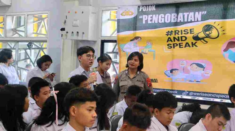 Kegiatan Dialog Interaktif Rise and Speak di dua sekolah, yakni SMA Kemala Bhayangkari 1 Medan dan SMA Swasta Methodist Tanjung Morawa, Senin (22/9/2025).