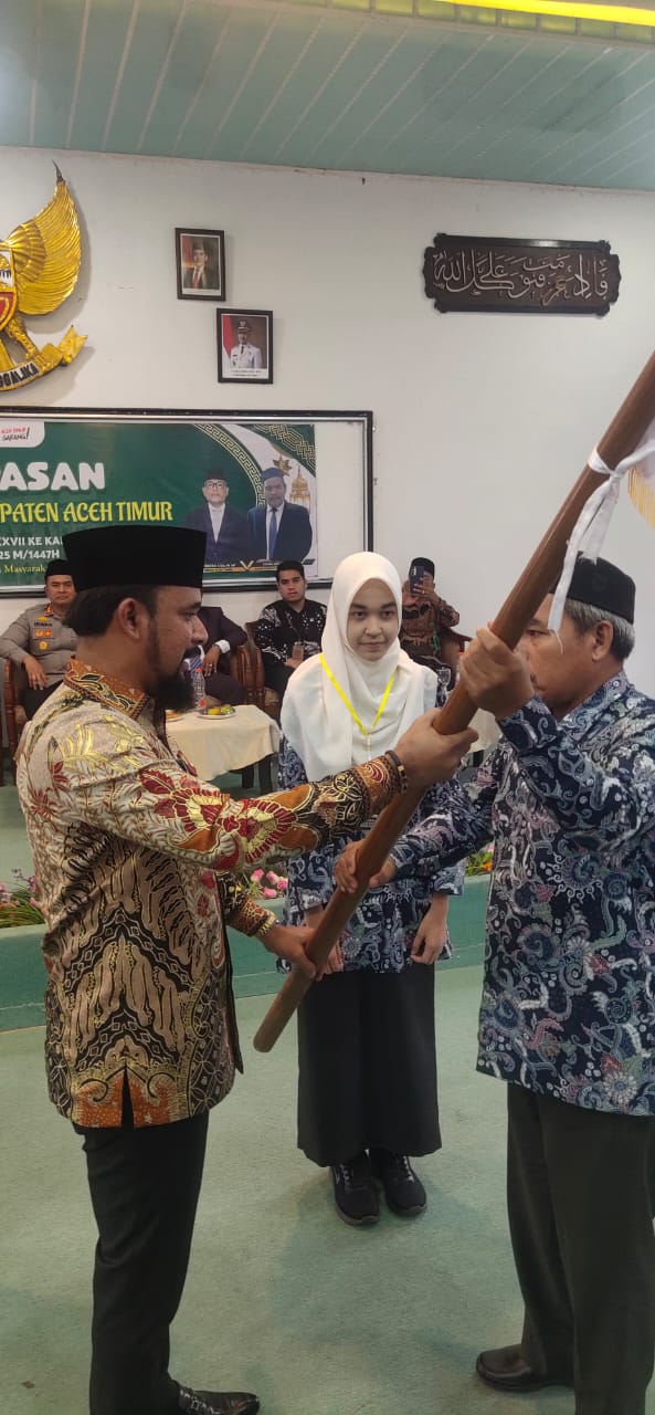 Sebanyak 58 kafilah Musabaqah Tilawatil Qur’an (MTQ) ke-37 tingkat Provinsi Aceh resmi dilepas oleh Bupati Aceh Timur Iskandar Usman Al’farlky di halaman Pendopo Bupati, Kamis (30/10/2025).