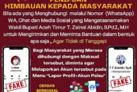 Pengumuman Pemerintah Aceh Timur.