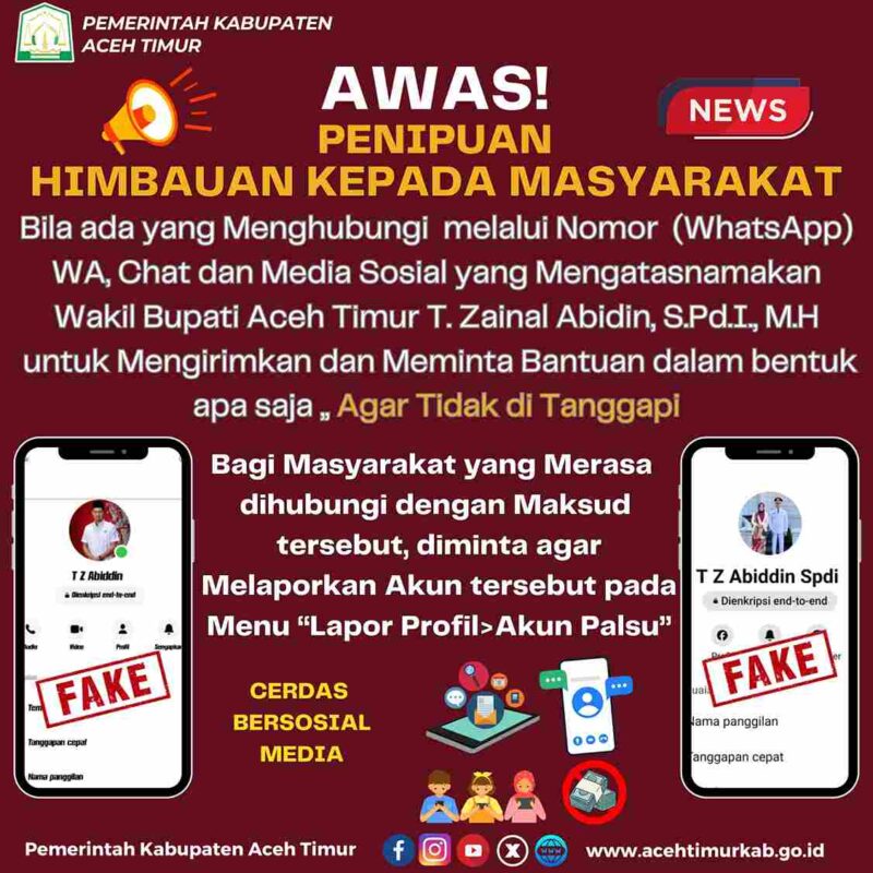 Pengumuman Pemerintah Aceh Timur.