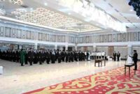 Gubernur Bobby Nasution saat Melantik 177 ASN di Lingkungan Pemprovsu, Rabu (8/10/2025)