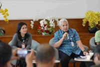 temu pers bertema “Pengembangan Ekonomi Biru” yang digelar di Lobby Dekranasda, Kantor Gubernur Sumut, Jalan Pangeran Diponegoro Nomor 30 Medan, Kamis (16/10/2025).