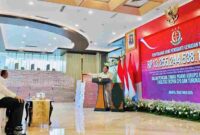 Presiden Prabowo Subianto menyampaikan sambutannya di Gedung Utama Kompleks Kejaksaan Agung RI, Jakarta, pada Senin, 20 Oktober 2025. Foto: BPMI Setpres