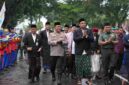 Suasana upacara Peringatan Hari Santri Nasional (HSN) Tingkat Provinsi 2025, Selasa (22/10/2025).
