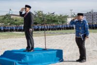 Pemerintah Kabupaten (Pemkab) Simalungun menggelar Upacara Peringatan Hari Sumpah Pemuda ke-97 Tahun 2025 di halaman Kantor Bupati Simalungun, Pamatang Raya, Sumatera Utara, Selasa (28/10/2025).