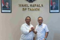  Sri Eko Sriyanto Galgendu saat berkunjung  khusus kepada Wakil Kepala Badan Percepatan  Pengentasan Kemiskinan, Iwan Sumule, 