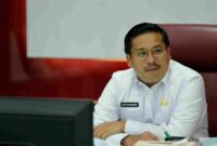 Sekretaris Daerah Provinsi Sumatera Utara (Sumut) Togap Simangunsong menghadiri Entry Meeting Gabungan Pemeriksaan Tematik Ketahanan Pangan Nasional yang diselenggarakan oleh Badan Pemeriksa Keuangan (BPK) RI secara daring melalui aplikasi Zoom meeting di Ruang Smart Province Lantai 6 Kantor Gubernur Sumut Jalan Diponegoro Kota Medan, Rabu (22/10).