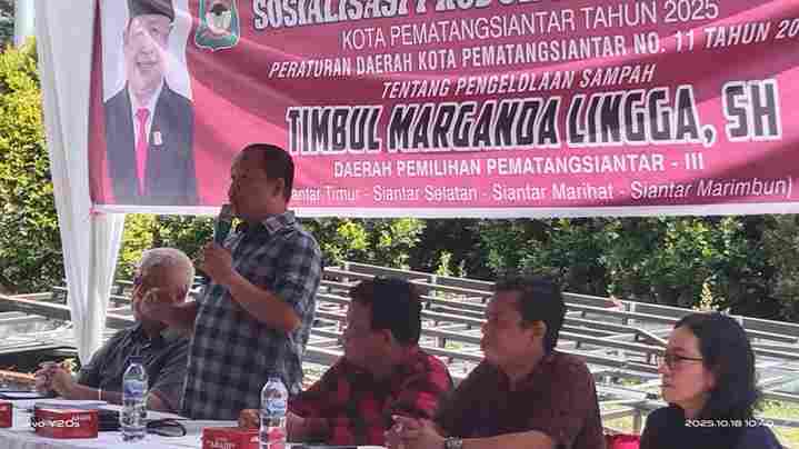 Ketua DPRD Kota Pematangsiantar, Timbul Marganda Lingga, S.H., Sabtu (18/10/2025)