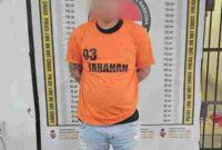 Yunus Pandiangan (30), seorang pengedar sabu, dalam operasi penggerebekan di lokalisasi Bukit Maraja, Rabu (1/10/2025) sekitar pukul 07.30 WIB.