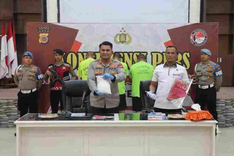 Konferensi Pers Polres Aceh Timur.