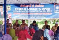 uasana reses II Anggota DPRD Kota Pematangsiantar Aprial Muhammad Rizaldi Ginting di Kelurahan Nagapitu, Kecamatan Siantar Martoba, Selasa (14/10)