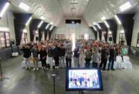 Peserta sosialisasikan Empat Pilar MPR RI, program JKN-KIS di Gedung Nasional Tapanuli Utara, Jumat (3/10/2025).