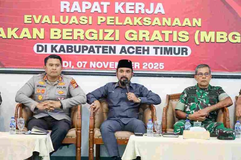 Bupati Aceh Timur Iskandar Usman Al-Farlaky, S.H.I., M.Si., di Aula Serbaguna Idi, Jumat (7/11/2025).