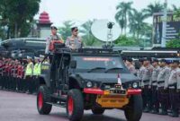 Kepolisian Daerah (Polda) Sumatera Utara menggelar Apel Kesiapan Tanggap Darurat Bencana di Lapangan KS Tubun Mapolda Sumut, Rabu (5/11/2025).