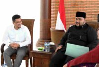 Gubernur Sumatera Utara Muhammad Bobby Afif Nasution saat menerima kunjungan pengurus Lembaga Pengembangan Tilawatil Qur’an (LPTQ) Sumut di Kantor Gubernur, Jalan Diponegoro No. 30 Medan, Rabu (5/11/2025).