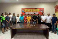 para pelaku saat diamankan di Polres Pematangsiantar.