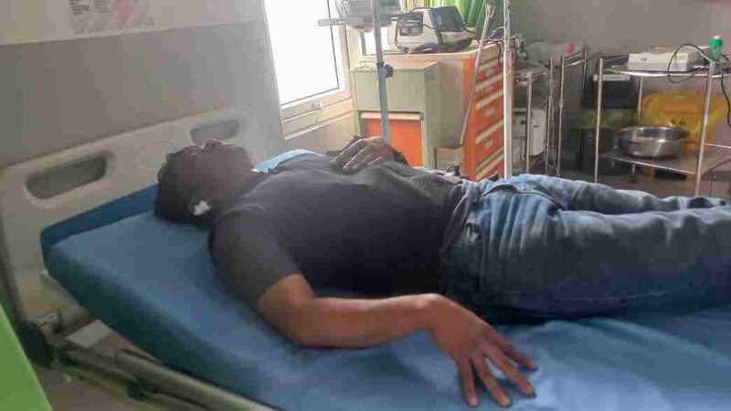 Korban aksi pelemparan.