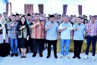 Pemerintah Kabupaten Simalungun menggelar rapat koordinasi pemerintahan di Kantor Camat Tapian Dolok, Jumat (7/11/2025)