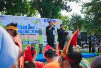 Wali Kota Medan, Rico Tri Putra Bayu Waas, saat menghadiri acara Difabel Great Camp (DGC) 2025 yang diselenggarakan Yayasan Khadijah Sharaswaty Indonesia di Lapangan Balai Desa Helvetia, Kecamatan Medan Helvetia, Sabtu (1/11/2025).