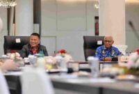 Wakil Gubernur Sumatera Utara (Sumut) Surya menerima kunjungan kerja Badan Kerja Sama Antar Parlemen (BKSAP) DPR RI di Aula Raja Inal Siregar Kantor Gubernur Sumut Jalan Diponegoro Kota Medan. Senin (17/11/2025). Kunjungan tersebut menindaklanjuti Deklarasi Asosiasi Anggota Parlemen Berbahasa Indonesia Melayu.