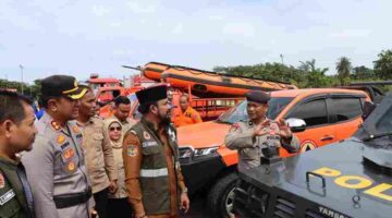 Apel Siaga Bencana Tanggap Darurat Hidrometeorologi di Lapangan Pemerintahan Kabupaten Aceh Timur, Selasa (4/11/2025).