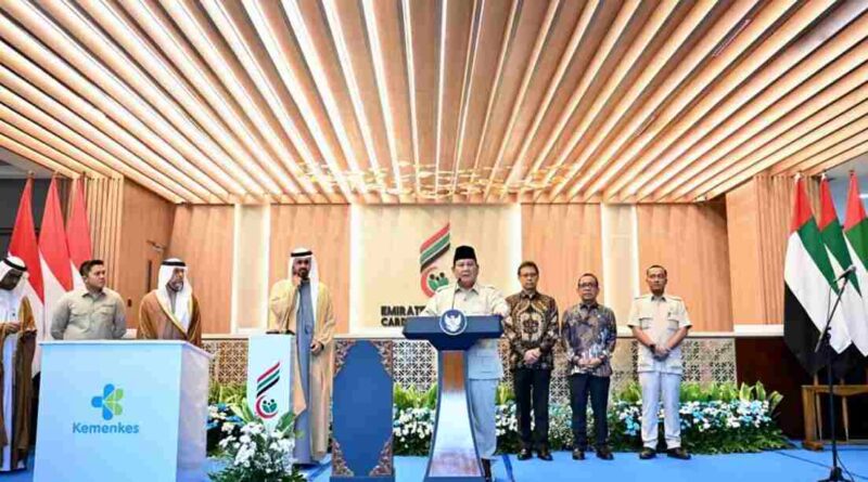 Presiden Prabowo Subianto meresmikan Rumah Sakit (RS) Kardiologi Emirates–Indonesia di Kota Surakarta pada Rabu, (19/11/2025). 