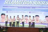 Bupati Asahan Taufik Zainal Abidin Siregar, S.Sos., M.Si. menghadiri Pengukuhan dan Pelantikan Majelis Pembimbing Daerah (Mabida), Kwartir Daerah (Kwarda), dan Lembaga Pemeriksa Keuangan (LPK) Gerakan Pramuka Sumatera Utara periode 2025–2030 di Aula Raja Inal Siregar, Kantor Gubernur Sumatera Utara, Sabtu (22/11/2025).