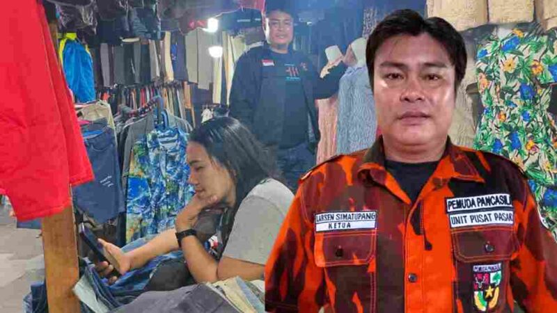 Pedangang Rojer Pasar Horas dan PP Unit Pasar Horas.