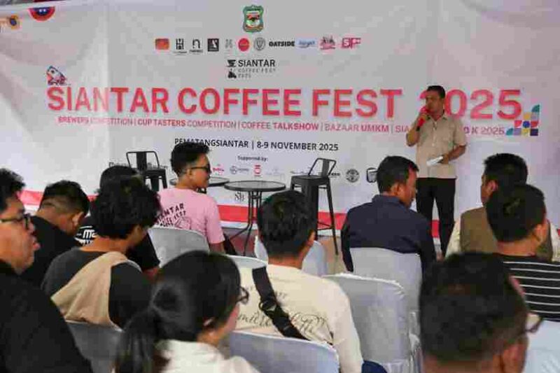 festival kopi pertama di kota itu resmi digelar dengan tajuk Siantar Coffee Fest 2025.