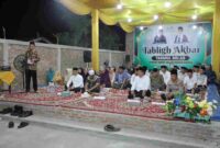 Bupati Asahan Taufik Zainal Abidin, S.Sos., M.Si., hadir dalam peringatan Milad ke-6 Yayasan Wakaf Hajjah Rohana Berbagi di Jalan William Iskandar, Mutiara Kisaran, Minggu (9/11/2025) malam.