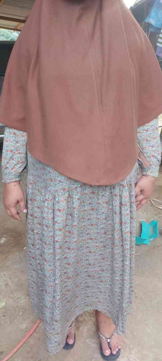 Salah seorang wanita yang sedang kondisi hamil di aceh timur. 