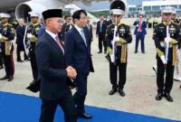 
Ketua Majelis Permusyawaratan Rakyat (MPR) Republik Rakyat Tiongkok (RRT) Wang Huning, tiba di Bandara Internasional Soekarno-Hatta, Tangerang, Provinsi Banten, Rabu, 3 Desember 2025, pukul 13.25 WIB. 