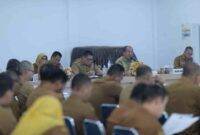 Pemerintah Kabupaten Asahan menggelar Rapat Koordinasi Pemerintahan (Rakorpem) Bulan Desember 2025 di Aula Melati Kantor Bupati Asahan, pada Senin (15/12/2025).