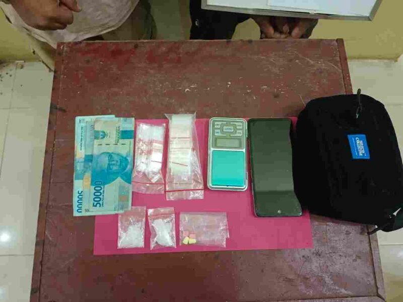 Barang bukti yang diamankan polres dan polsek. 