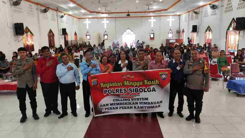 Polres Sibolga menggelar kegiatan Minggu Kasih di GKII Sibolga pada Minggu, 25 Januari 2026,