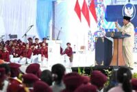 Presiden Prabowo Subianto meresmikan 166 Sekolah Rakyat di seluruh Indonesia yang diselenggarakan di Balai Besar Pendidikan Pelatihan Kesejahteraan Sosial (BBPPKS), Kota Banjarbaru, Provinsi Kalimantan Selatan, pada Senin, 12 Januari 2026.