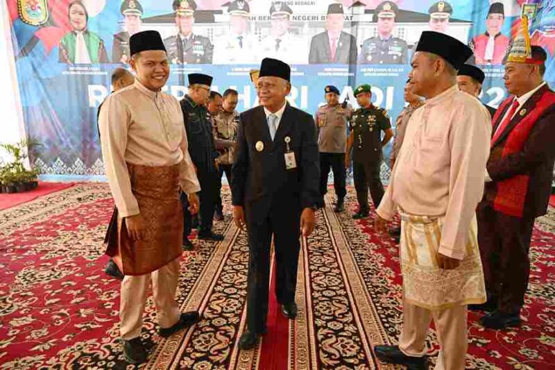 Wakil Gubernur Sumatera Utara (Sumut) Surya menghadiri Resepsi Hari Jadi Ke-22 Tahun Kabupaten Serdangbedagai, di Halaman Kantor DPRD Kabupaten Serdangbedagai Jalan Lintas Medan - Tebingtinggi Seirampah, Rabu (7/1/2026).