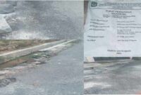 Dokumentasi kondisi jalan yang baru di Aspal oleh Pihak PUTR Kota Pematangsiantar. (Foto: Trikut Simatupang/ DPC Kamtibmas Pematangsiantar)