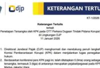 Keterangan tertulis yang disampaikan ke redaksi. 