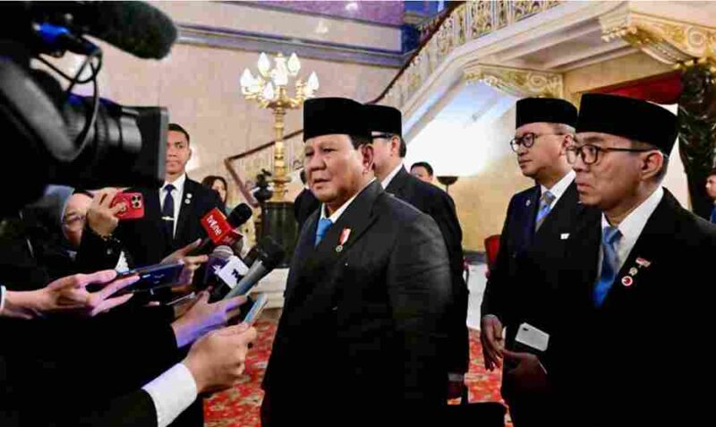 Presiden Prabowo Subianto menyampaikan keterangannya kepada awak media di Lancaster House, London, pada Selasa, 20 Januari 2026, Foto: BPMI Setpres