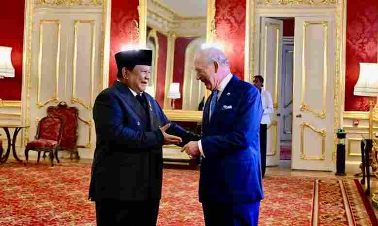 Presiden Republik Indonesia Prabowo Subianto dan Raja Charles III bertemu pada Pertemuan Filantropi Konservasi Gajah Peusangan yang digelar di Lancaster House, London, pada Rabu, 21 Januari 2026.