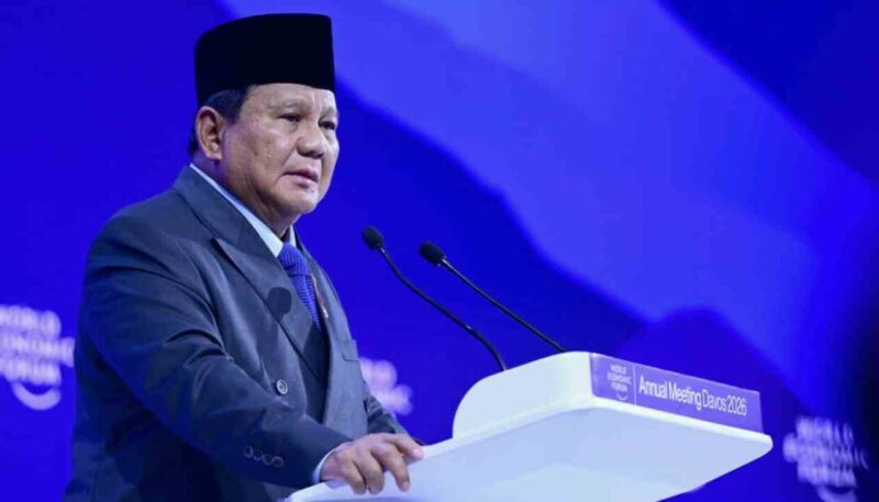 Presiden Republik Indonesia, Prabowo Subianto menyampaikan pidato kunci pada World Economic Forum (WEF) Annual Meeting 2026 yang digelar pada Kamis, 22 Januari 2026, di Davos, Swiss. 