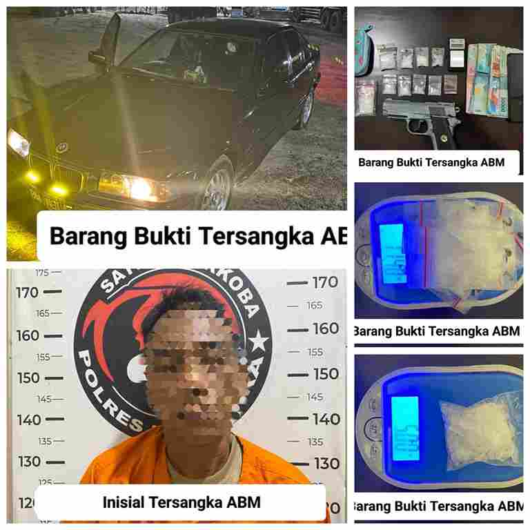 Tersangka saat diamankan Polisi di Batu Bara.