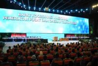 Suasana Rapat Koordinasi Nasional (Rakornas) bersama pemerintah pusat dan pemerintah daerah yang digelar di Sentul International Convention Center (SICC), Senin, 2 Februari 2026.
