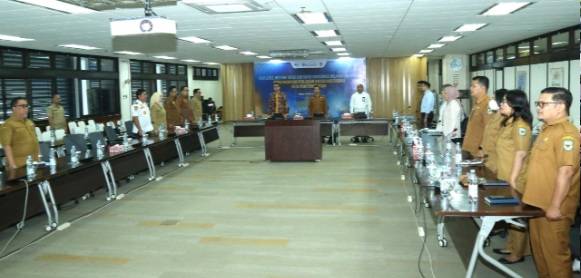 High Level Meeting (HLM) dan Rapat Koordinasi Wilayah (Rakorwil) Percepatan dan Perluasan Digitalisasi Daerah (P2DD) Kota Pematangsiantar yang digelar di Kantor Perwakilan Bank Indonesia Pematangsiantar, Jalan H. Adam Malik. Kegiatan berlangsung Senin pagi, 9 Februari 2026.